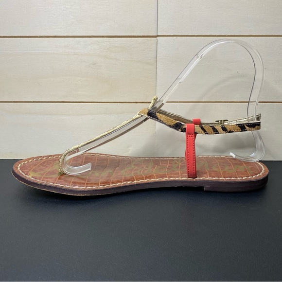 Sam Edelman Gigi Sandals Snakeskin Women's Size 7.5 Shoes M Cheetah Animal Print - Picture 2 of 10